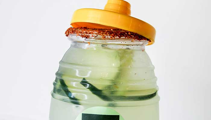 Cucumber Aguas Fresca created and served by Frutti Labs in Kyle TX.