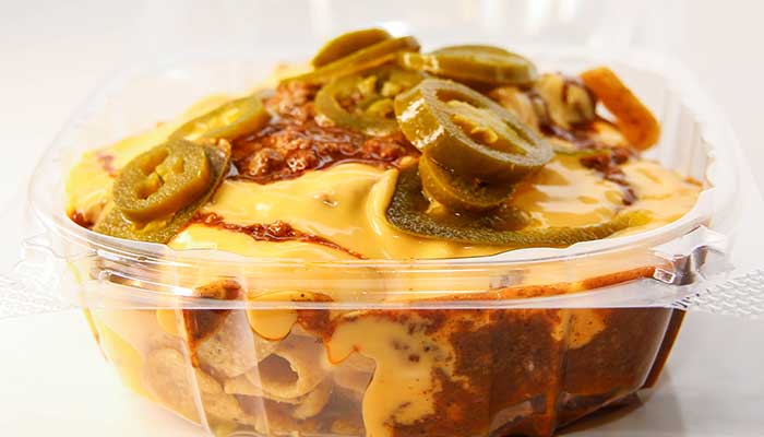 Frito pie served from the hot menu at Frutti Lab in Kyle, TX